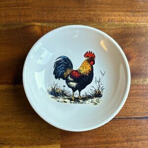 Rooster Small Plate - by Open Road - Food safe, brand new